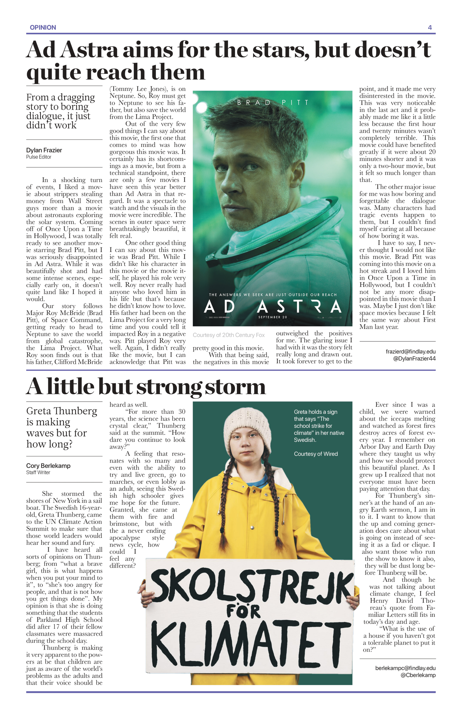The Pulse opinion page on Ad Astra
